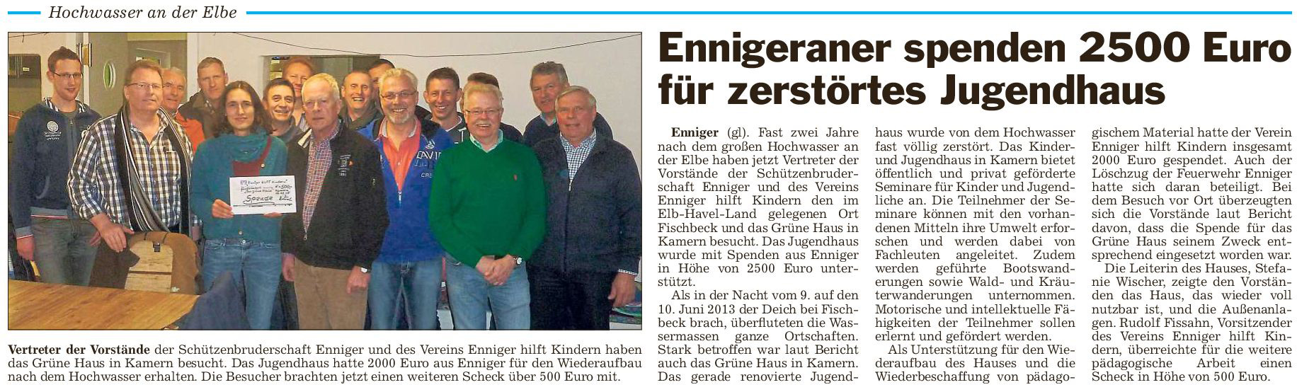 Enniger HILFT Kindern - Bericht Die Glocke